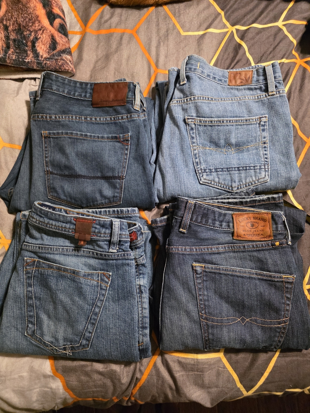 Assorted Classic Blue Denim Jeans - 4 Pairs